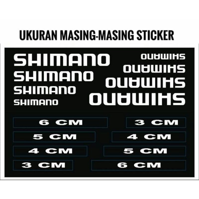 Sticker Shimano Stiker Frame sepeda Joran Pancing
