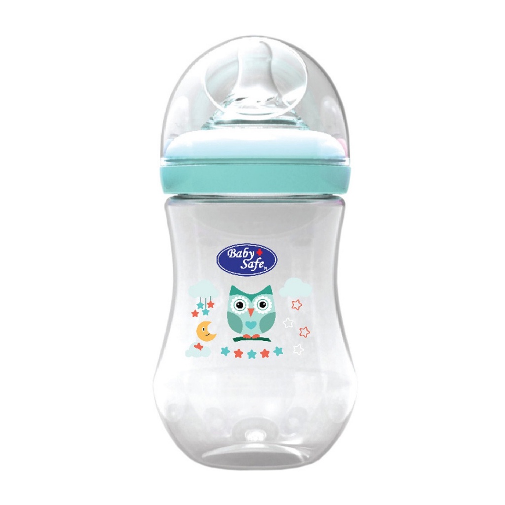 Baby Safe WN05 Wide Neck Botol 250 ml Motif - Botol Susu - Botol Minum