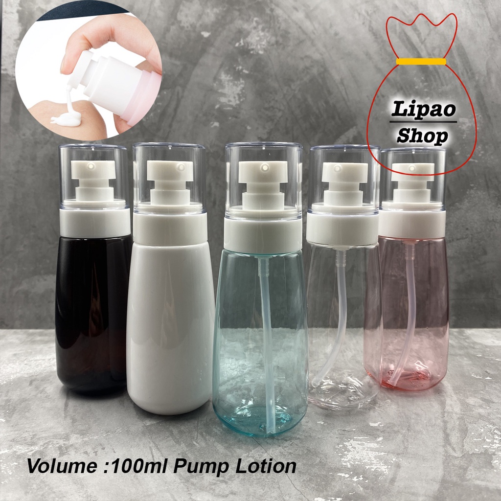 Botol Pump Foam 100ml Pet Plastik Warna Bottle Lotion Refillable Drat