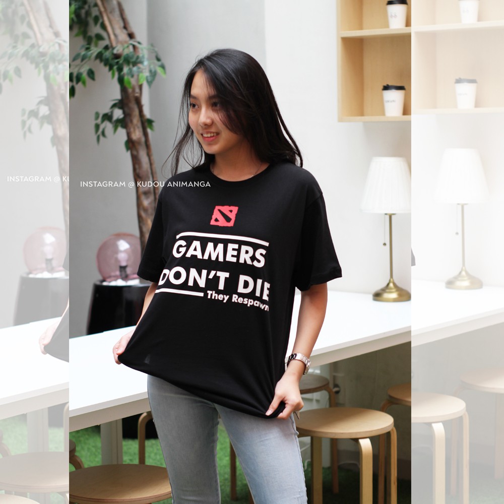 Kaos Dota2 Gamers Don't Die, they Respawn Black