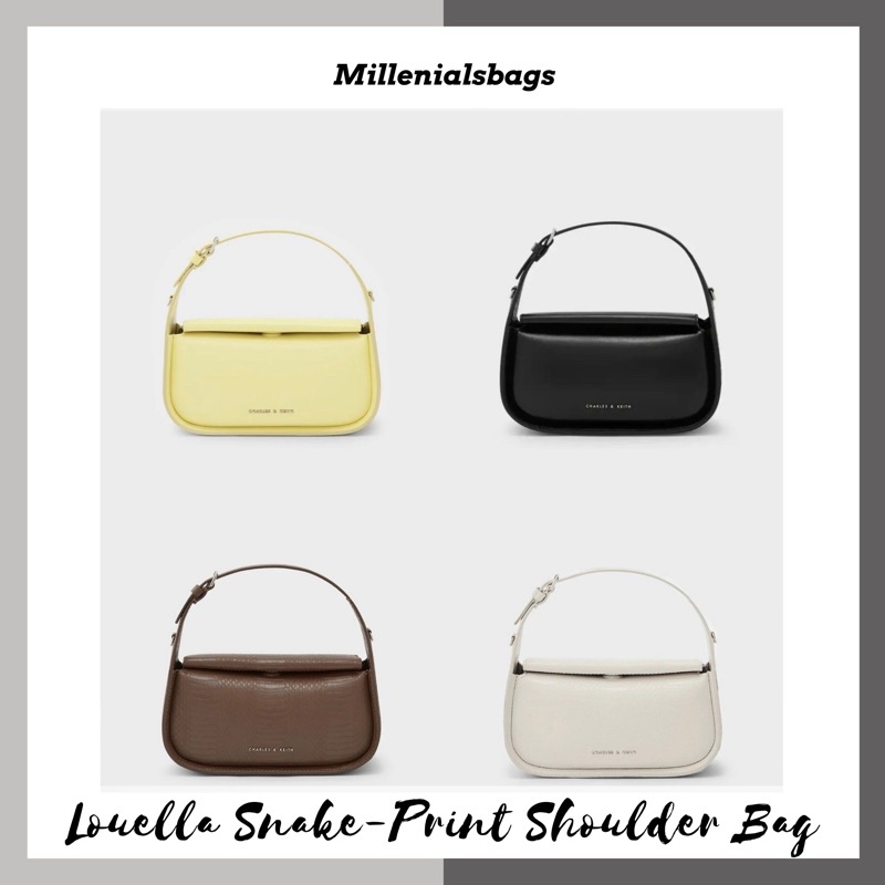 Cnk Louella Snake Print Shoulder Bag
