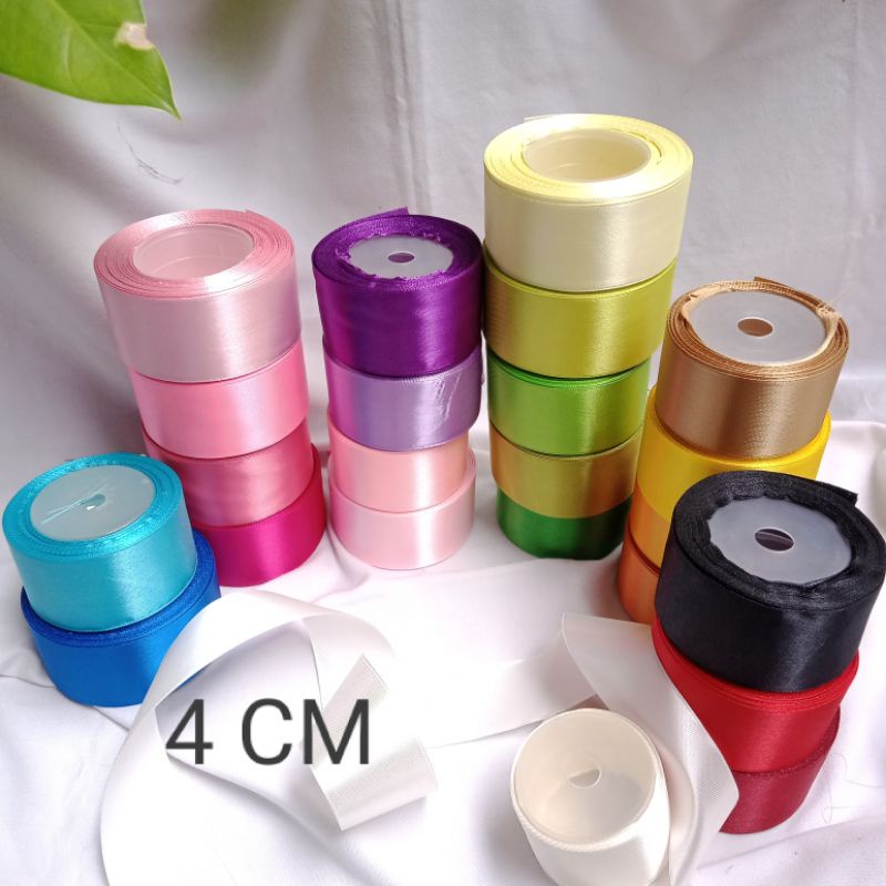 

10 WARNA MIX (@ 1 METERAN) PITA SATIN 4 CM