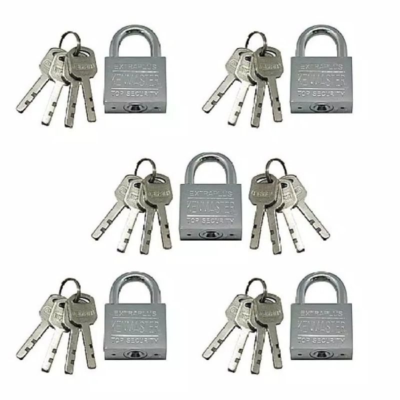 UK.40mm , isi Set 5 . Kenmaster , Gembok , Kunci Gembok , Master Key