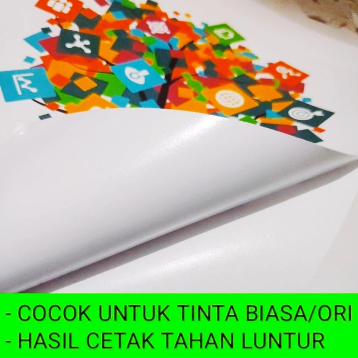 PEREKAT-PENGIKAT- KERTAS STIKER INKJET GLOSSY A4 ISI 20 LEMBAR/STICKER FOTO WATERPROOF -PENGIKAT-