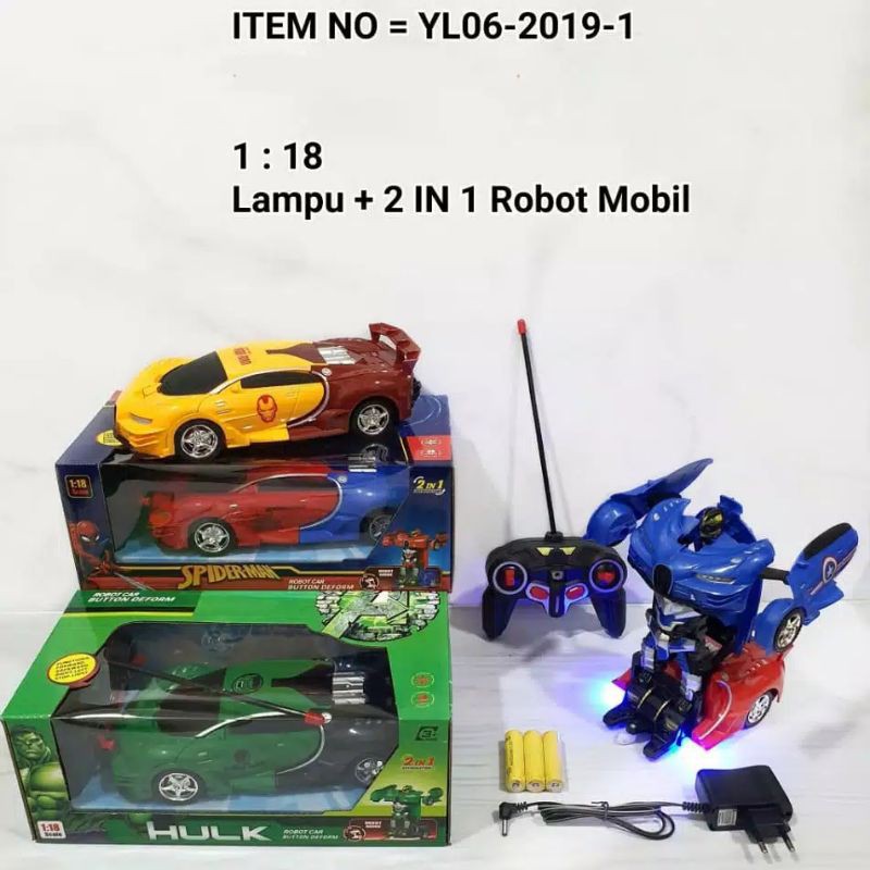 Rc Mobil Remot Avenger spiderman ironman kapten amerika