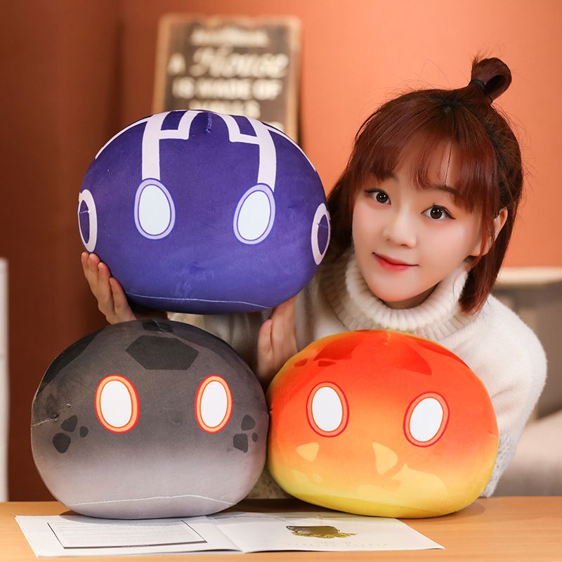 30cm Genshin Impact Slime Theme Cute Plush Dolls Dango Throw Pillow Toys Cartoon Gift