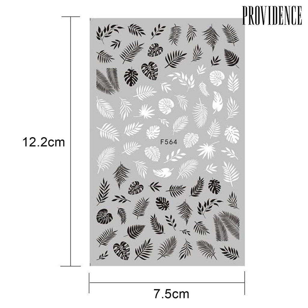 Providence Nail Sticker Self-Adhesive Long-lasting Multi-functional Abstract Lady Face Avocado Color 3D Nail Sticker for Girl