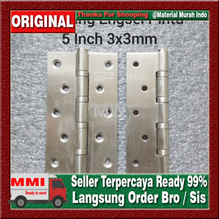 Engsel 5" Inch Pintu / Jendela Stainless steel