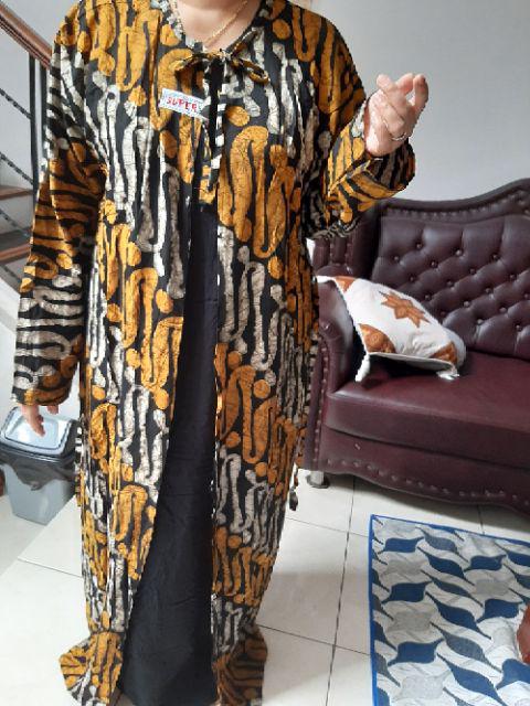 Sukaini Batik Cap Cardigan Gamis Busui