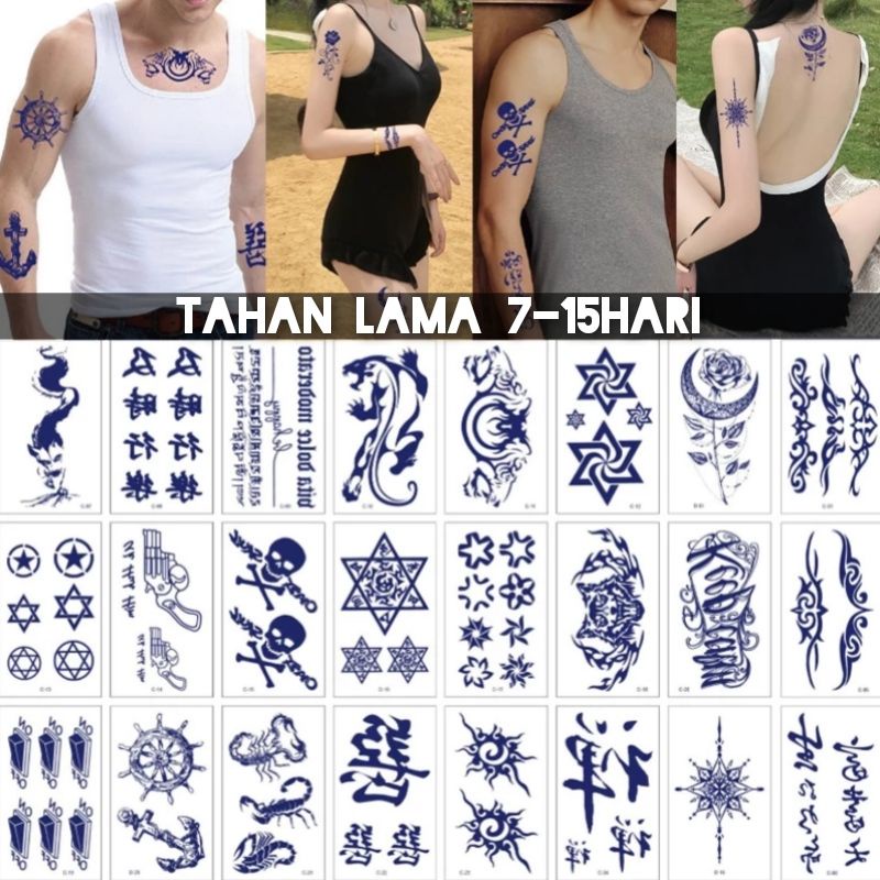 30pcs Tatto temporary juice tahan lama 7-15 hari