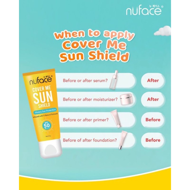 Sunscreen Nuface | Cover Me Shield Sunscreen Nuface