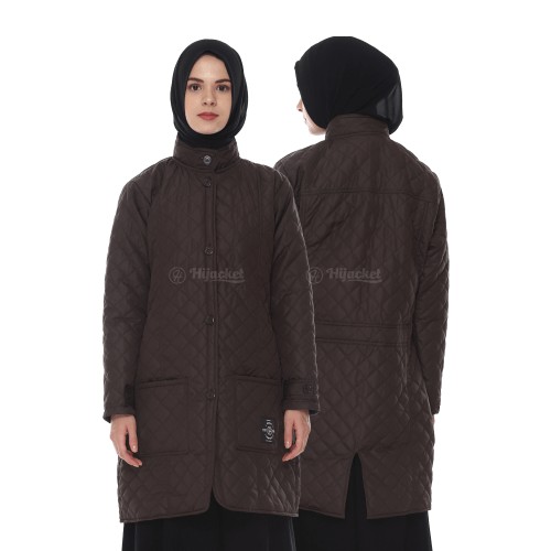 HIJACKET BELVA WANITA MUSLIMAH HIJAB ORIGINAL OFFICIAL I JAKET HIJAB WANITA MUSLIMAH PANJANG-SCARLET BROWN