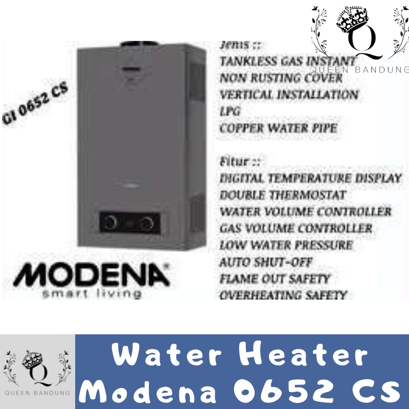 Modena Water Heater Gas GI 0652 CS / GI-0652CS