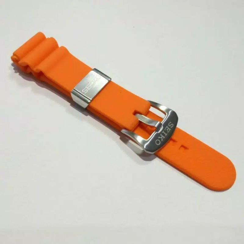SILICONE SETRAP TALI JAM TANGAN SEIKO  TALI JAM TANGAN SPORTY RUBBER 22MM