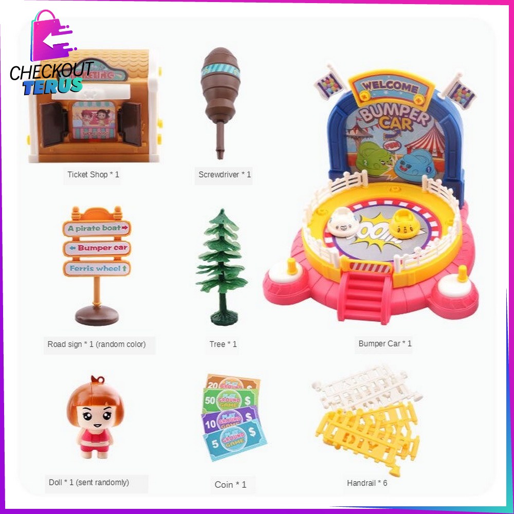 CT M125 Mainan Anak Bombomcar Playset Mainan Mobil Mobilan Mainan DIY Amusement Park Anak