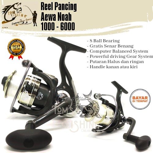 Reel Pancing Aewa Noah 1000 - 6000 (8Bearing) Free Senar Murah