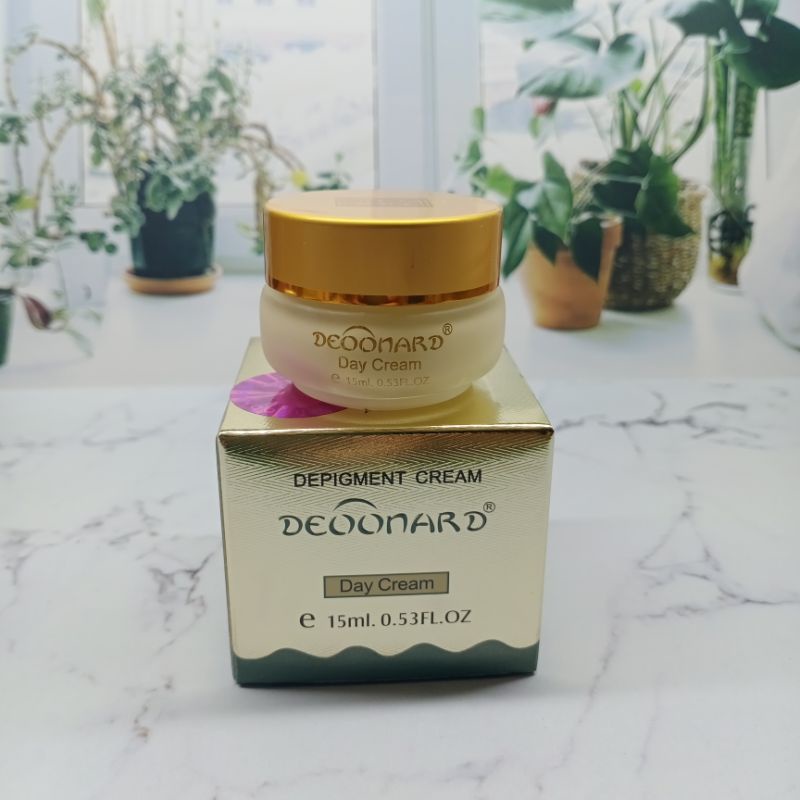 CREAM SIANG DEONARD GOLD//MENGATASI FLEK HITAM DAN MENCERAHKAN WAJAH