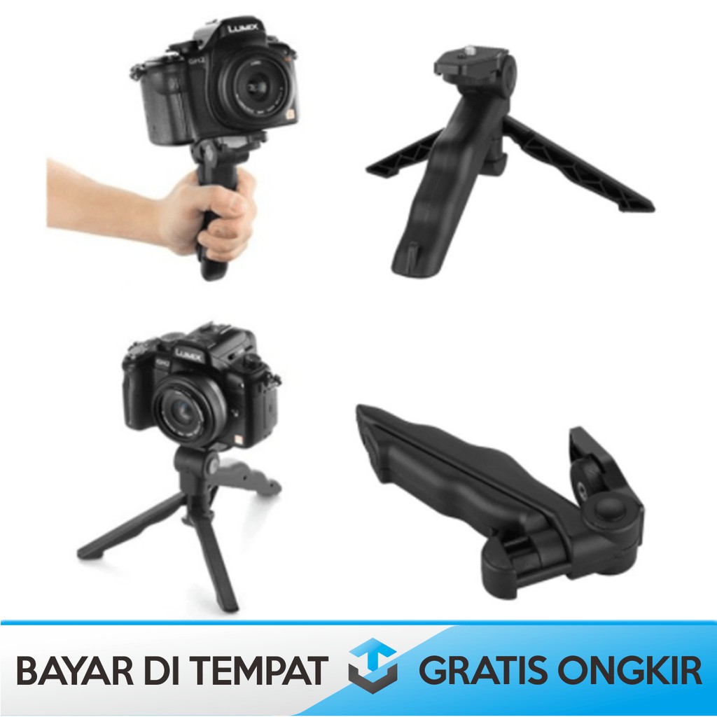 TRIPOD MINI 2 IN 1 LIPAT KAMERA HP PLUS HOLDER - FOLDABLE MONOPOD CAMERA HANDPHONE 2 IN 1 -