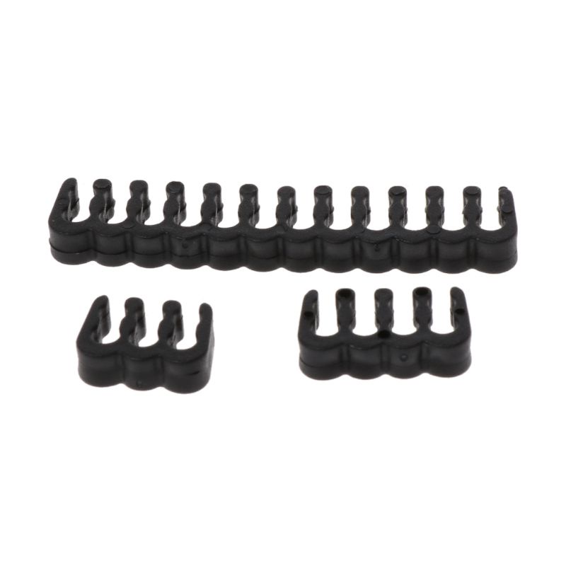 Btsg 12Pcs Klip Penjepit PP / Clamp / Dresser Untuk Kabel 2.5-3.0mm 6 / 8 / 24 Pin Warna Hitam