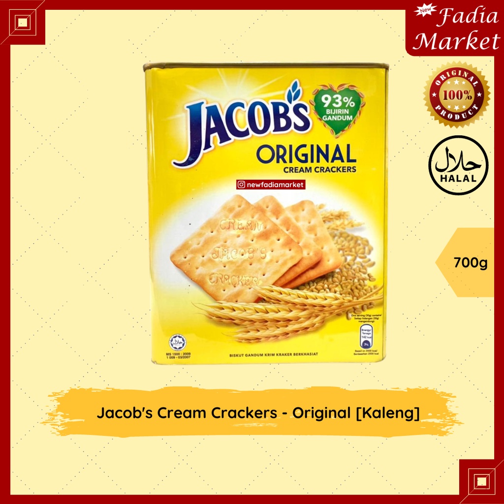 Jacob's Jacobs Original Cream Crackers (Biscuit) 700g [Kaleng]