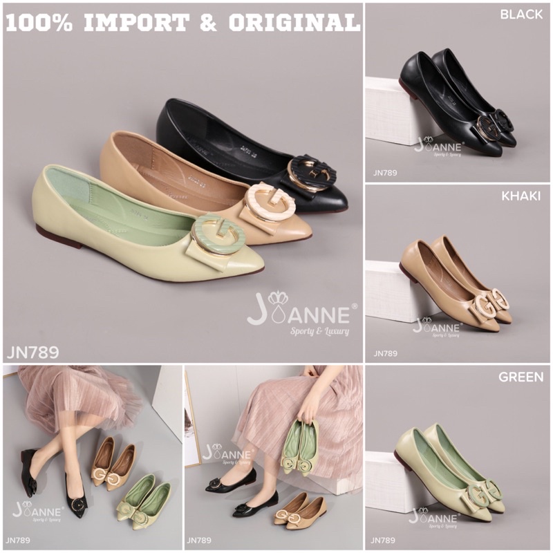 RESTOCK! [ORIGINAL] JOANNE Flat Shoes Sepatu Kerja Wanita #JN789