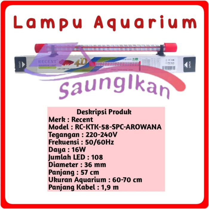 Lampu Led TANNING ARWANA 4 D KONTES QUALITY RECENT KTK 58 SFC 4 Baris