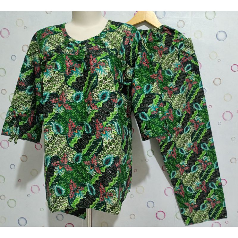 Batik Model Lengan 3/4 celana panjang Size L ( Ld +/- 108 cm )