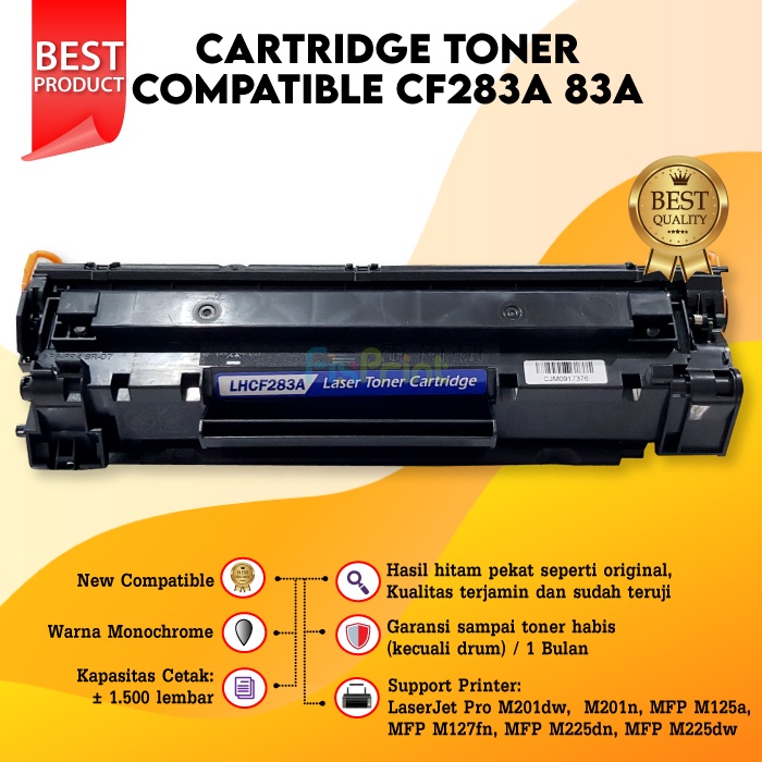 Toner Cartridge Compatible CF283A 83A-HP LJ PRO MFP M125 M127 M201