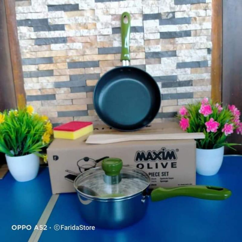 Panci Teflon Set Maxim Olive Set Of 5