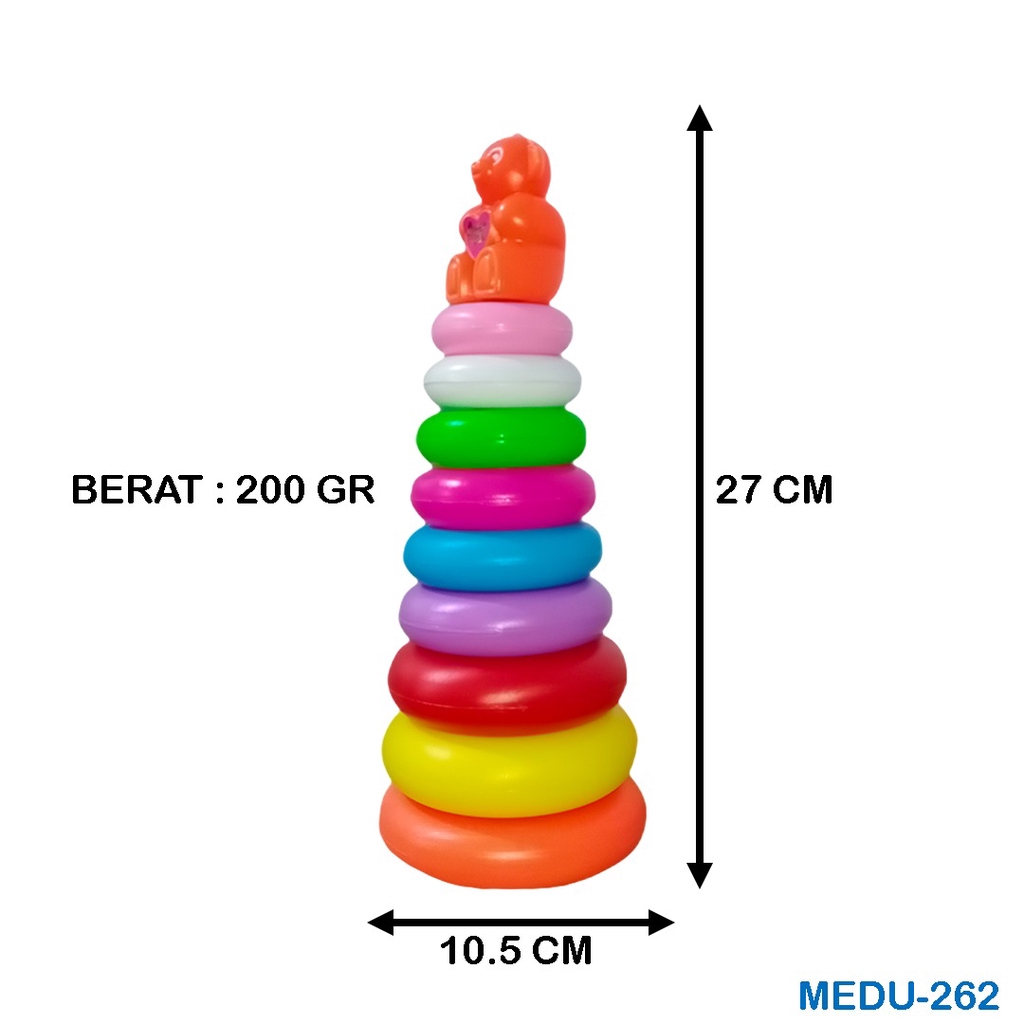 DONAT SUSUN Mainan Edukasi Anak Bayi Balita Paud Ring Donat Susun Ring Menara Baby Stacking Donut