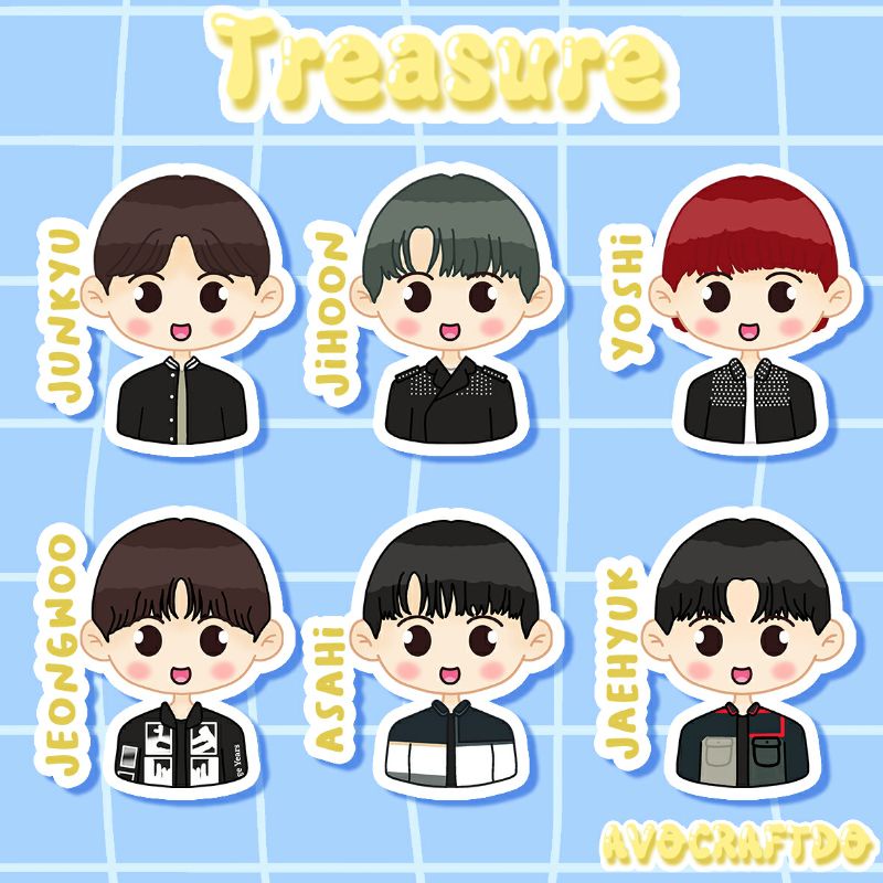 [ AVOCRAFTDO ] Sticker Kpop Treasure Die Cut