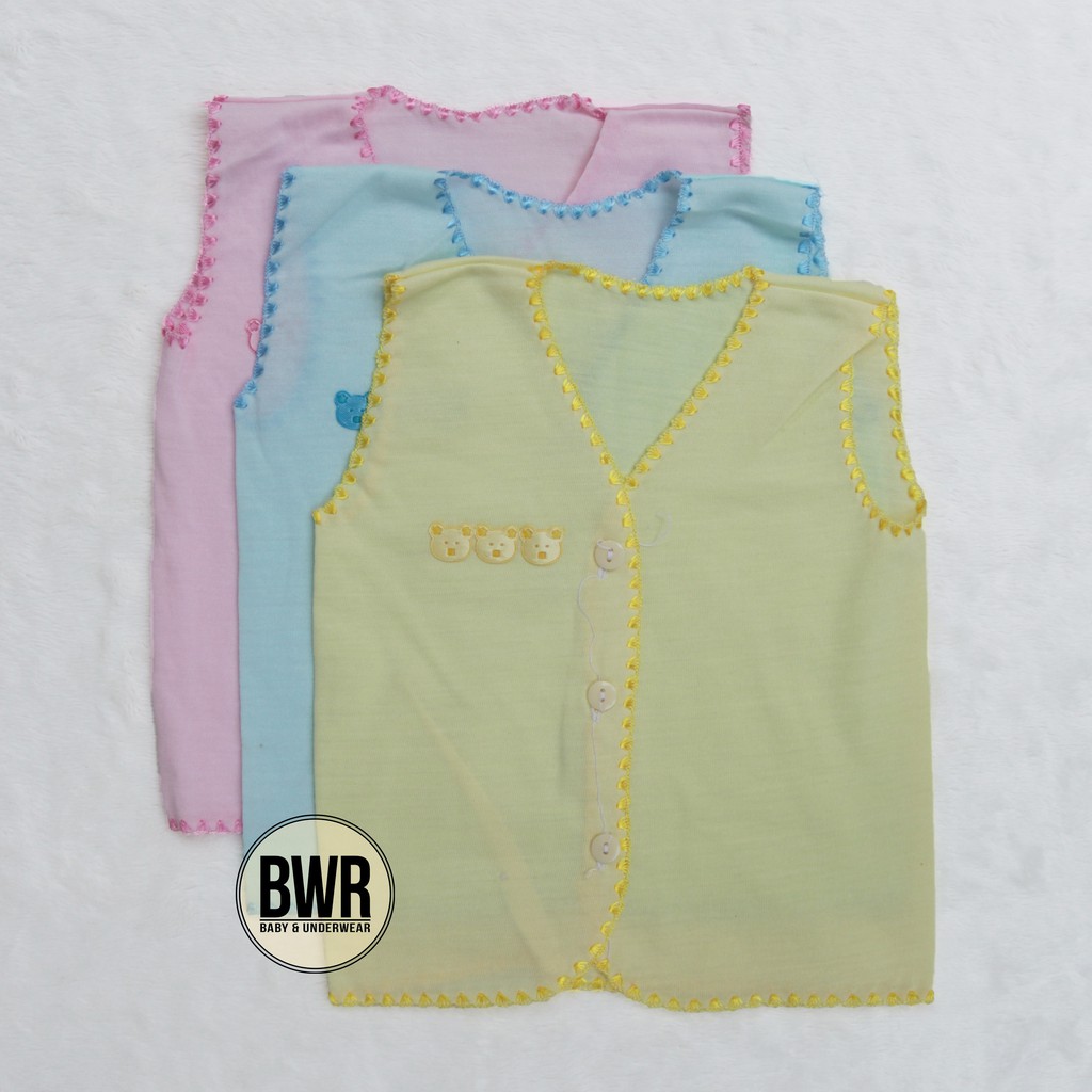 Baju Boboko BORDIR WARNA | Baju Kancing Bayi Newborn Murah Berkualitas - Bwr