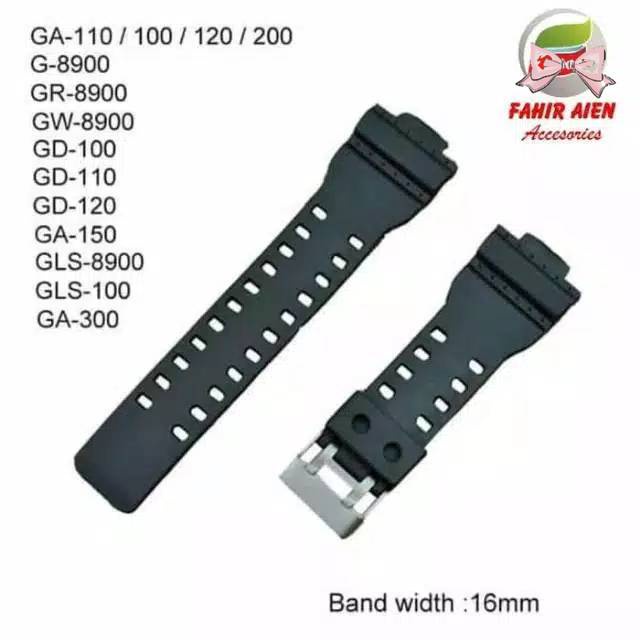 TALI JAM CASIO G-SHOCK GD100 GD110  RUBBER STRAP TALIJAM GSHOCK GD 100 GD 110