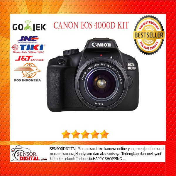 TERBARU - CANON DSLR EOS 4000D KIT 18-55MM III