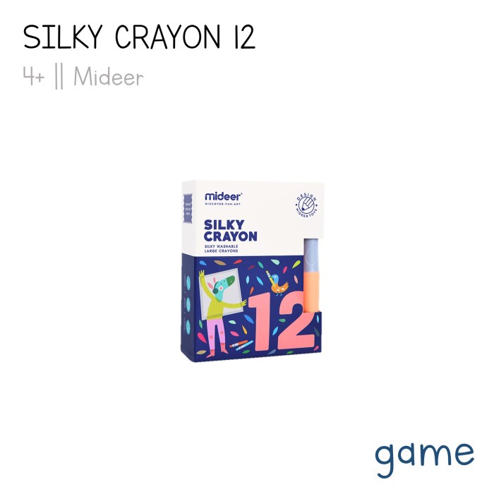 

(BISA COD) Mideer Silky Crayon 12 - 12