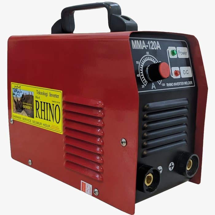 RHINO Mesin Las 900 Watt MERAH Trafo Las Inverter 120A 900W Travo Las 900Watt 120 AMPERE