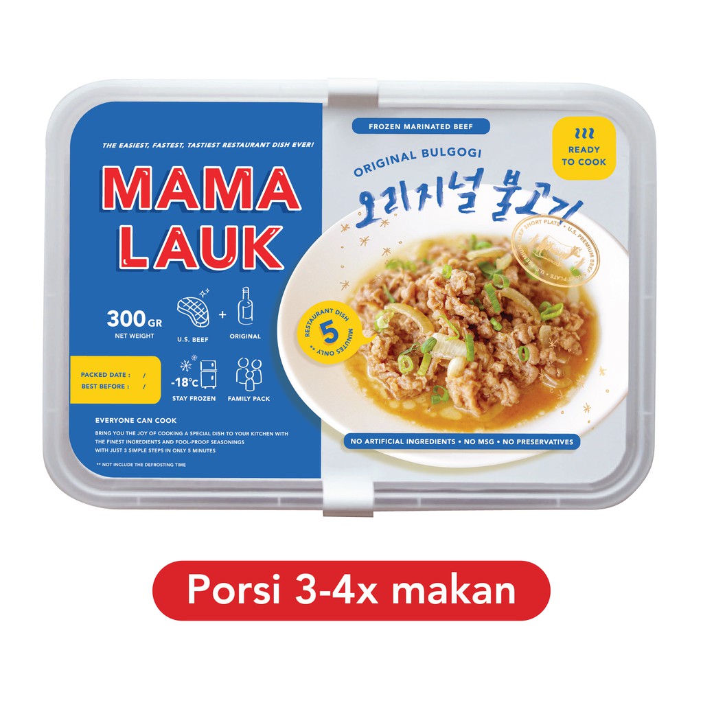 

Original Bulgogi Daging Sapi Lauk Siap Saji Mamalauk - 300 GR