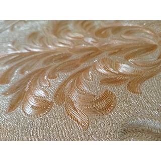  WALLPAPER  VINYL PREMIUM MOTIF BATIK  GOLD  TIMBUL UKURAN 