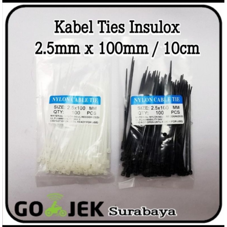 Insuloc / Kabel Ties - 100mm 10cm / 150mm 15cm / 200mm 20cm / 250mm 25cm - Pengikat Kabel