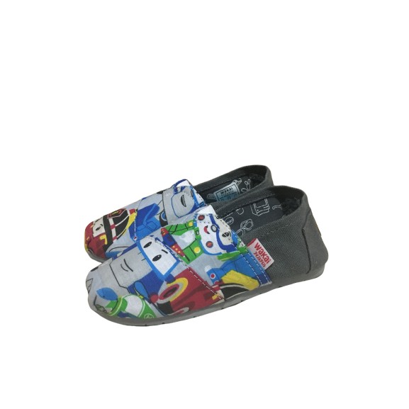 SEPATU SLIP ON ANAK KANVAS KIDS KARAKTER LUCU MOTIF DORAEMON  TOSKA TERLARIS