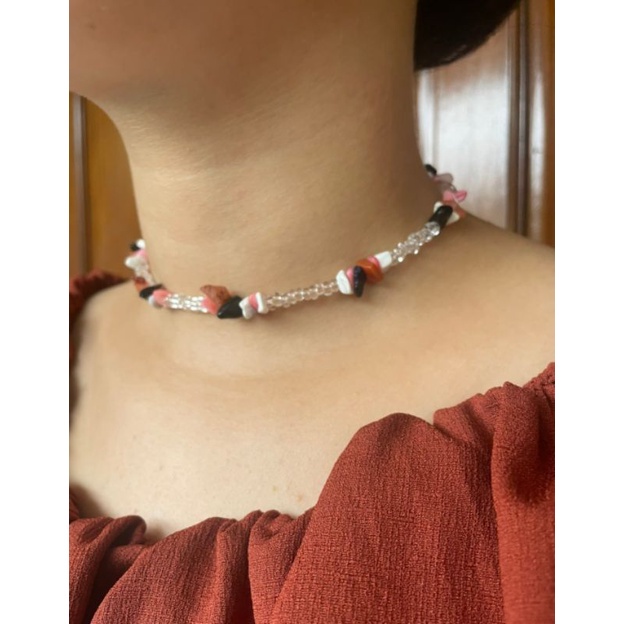 Agatha kalung Batu variasi / stone choker