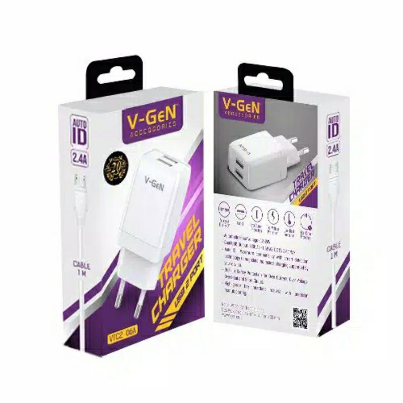 CHARGER V-GEN 2 USB  2.4A TRAVEL CHARGER VTC2-06A MICRO