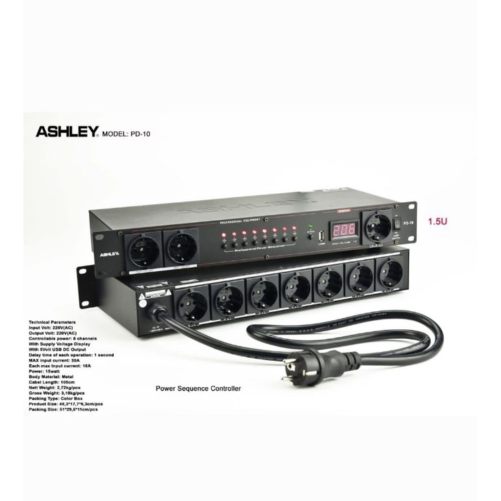 POWER DISTRIBUTOR ASHLEY PD10/PD 10 NEW GARANSI ORIGINAL