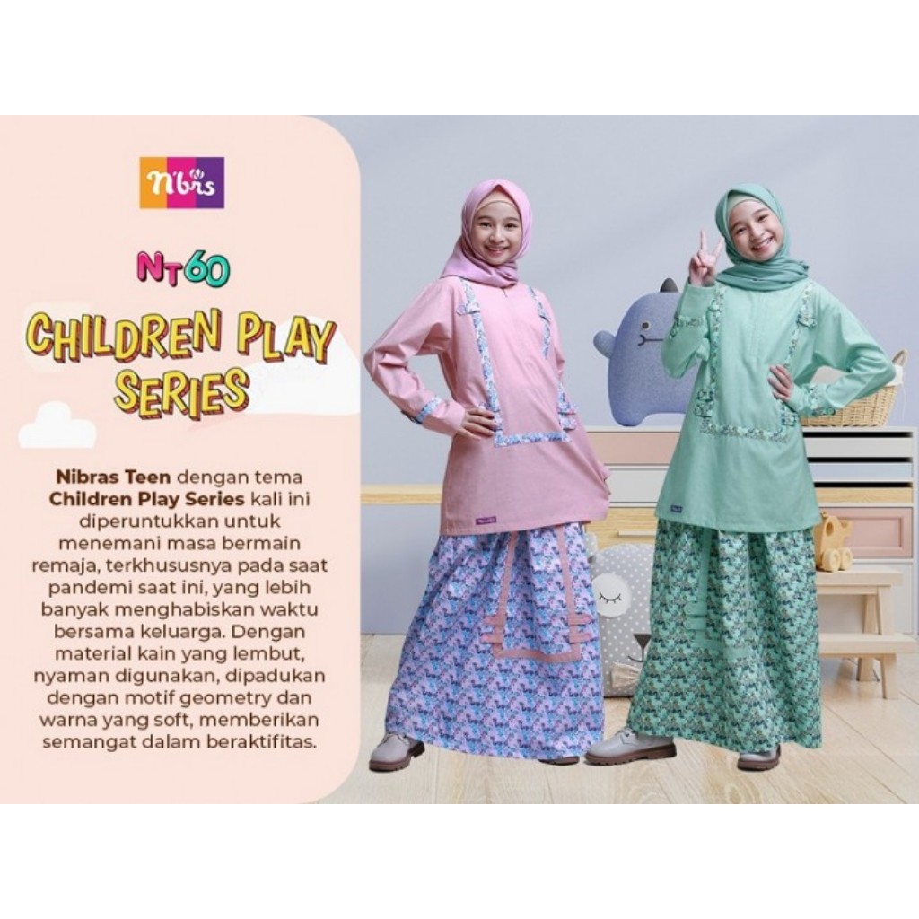 Setelan Remaja Nibras Teen NT 060 NT 60 Mint Pink / Baju Setelan Nibras Teen Remaja Terbaru 2021