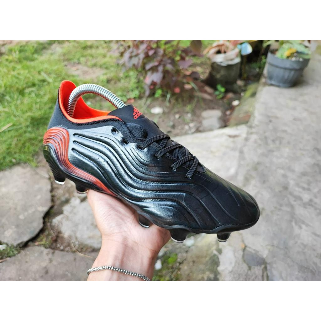 Sepatu Sepak Bola Soccer Adidas Copa Sense.1 FG - Core Black Solar Red