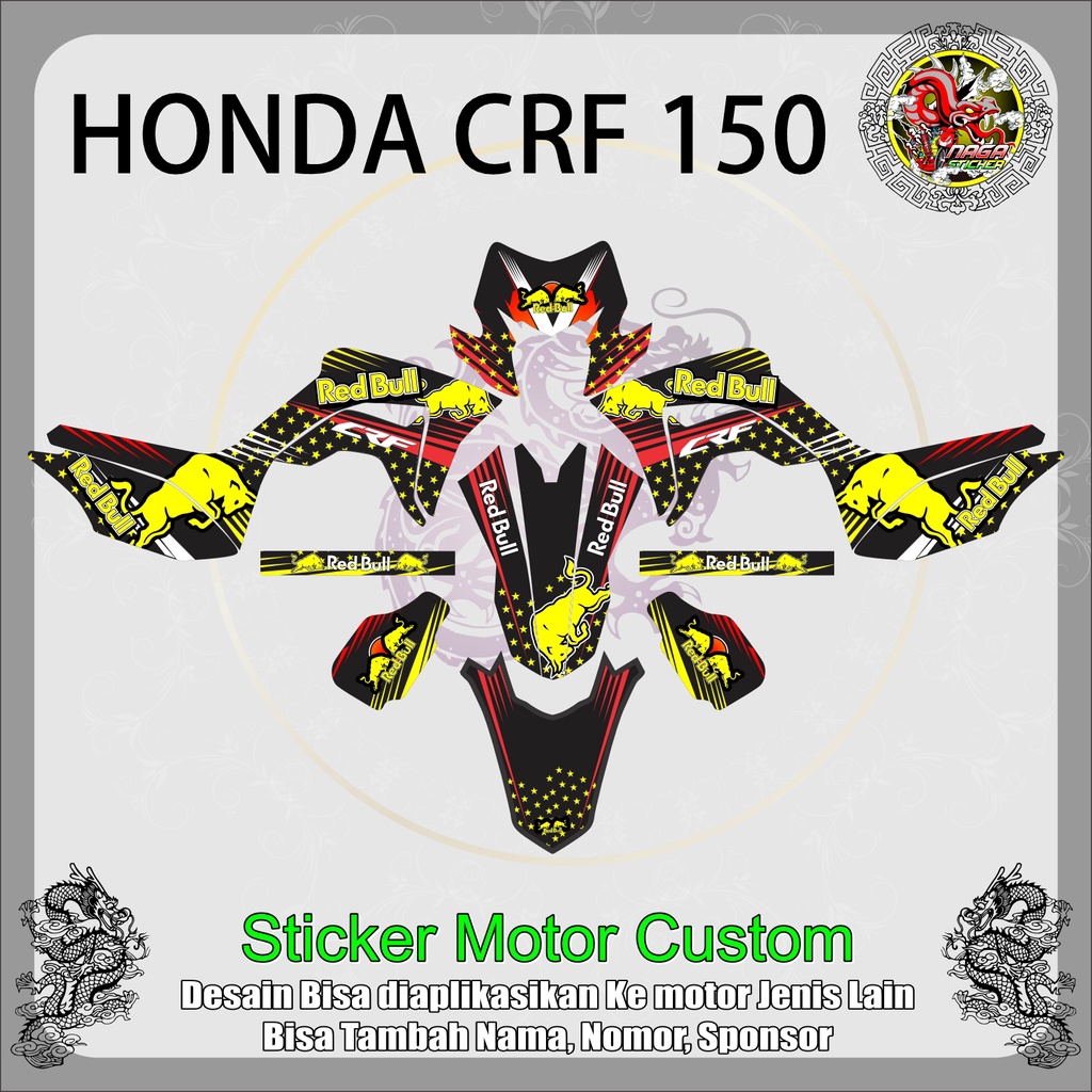DECAL STICKER FULL BODY HONDA CRF 150 REDBULL