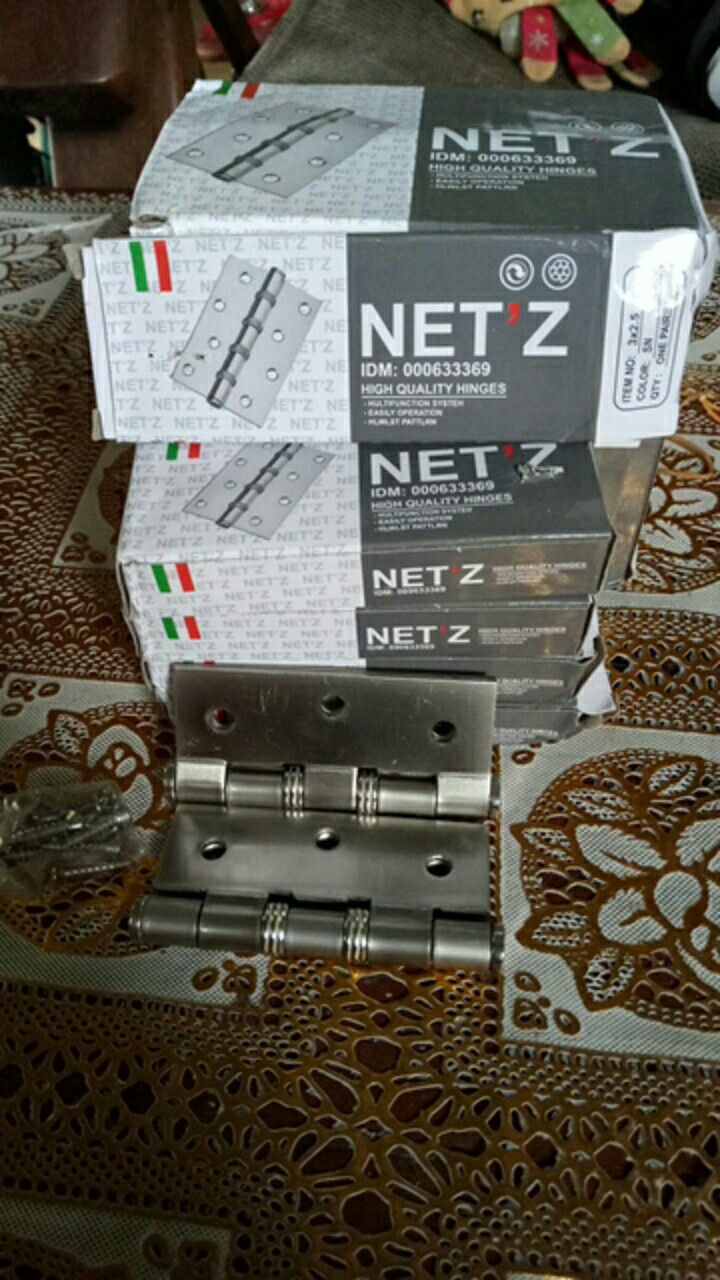 Engsel Pintu Jendela Putih Mirip Stainless 3 Inch