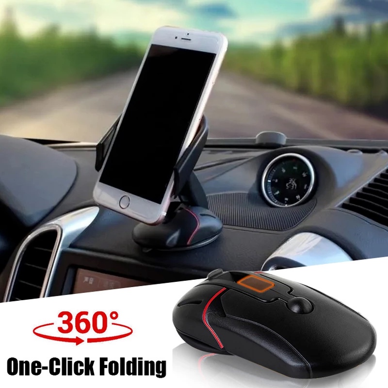 Bracket Holder Handphone Universal Bahan ABS Rotasi 360 Derajat Dengan Suction Cup Untuk Mobil