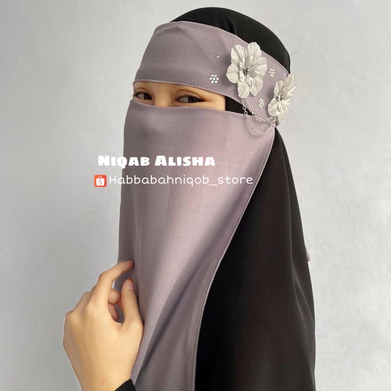 Niqab Bandana Alisha Cadar Niqob Warna Lengkap By Habbabah