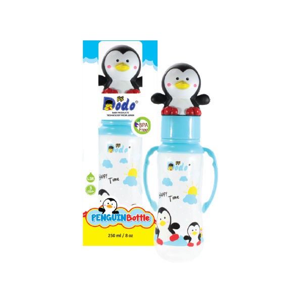 Botol Minum Susu Anak Penguin Lucu Pegangan Dodo/ Bottle PP With Handle 250ml